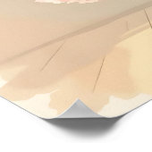 ピンクのチュチュを着たバレリーナの女の子 名前入り ポスター (角)