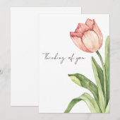ピンクのチューリップだけ 招待状 (正面/裏面)