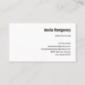 ピンクのチューリップと緑離れの写真 名刺 (裏面)