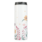 ピンクのチューリップと黄色のデイジー タンブラー (裏面)