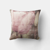 ピンクのチューリップのインスピレーション クッション (裏面)