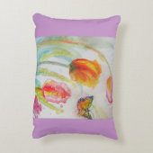 ピンクのチューリップのチューリップ水彩デコクッション アクセントクッション (裏面(縦))