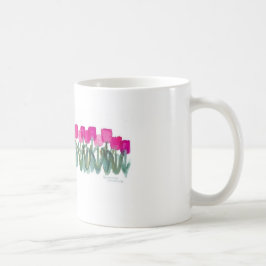 ピンクのチューリップの林 コーヒーマグカップ