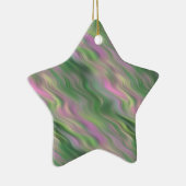 ピンクのチューリップの波状テクスチャ セラミックオーナメント (右)