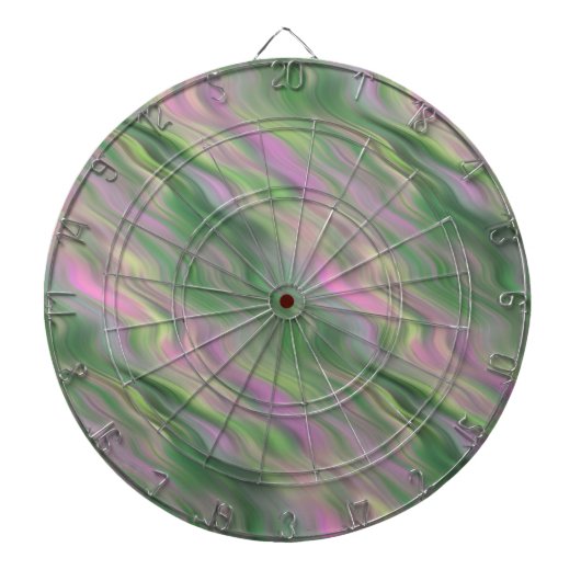 ピンクのチューリップの波状テクスチャ ダーツボード (正面)