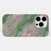 ピンクのチューリップの波状テクスチャ Case-Mate iPhoneケース (裏面 (横))