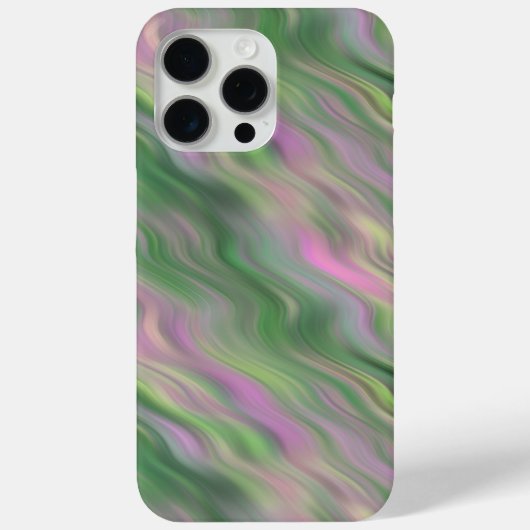 ピンクのチューリップの波状テクスチャ Case-Mate iPhoneケース (裏面)