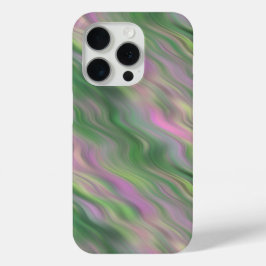 ピンクのチューリップの波状テクスチャ iPhone 15 PROケース