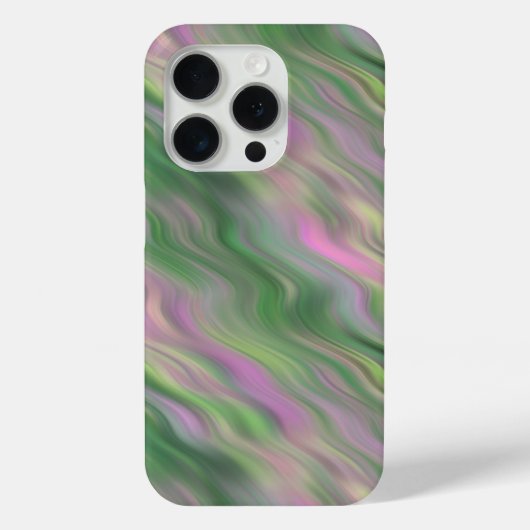 ピンクのチューリップの波状テクスチャ Case-Mate iPhoneケース (裏面)