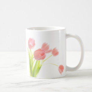 ピンクのチューリップの花束のマグ コーヒーマグカップ