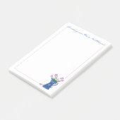 ピンクのチューリップの花束の先生用付箋紙 ポストイット (アングル)