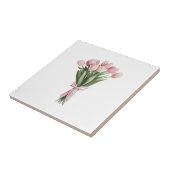 ピンクのチューリップの花束 タイル (側面)