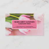 ピンクのチューリップの花束 | フローリスト 名刺 (裏面)