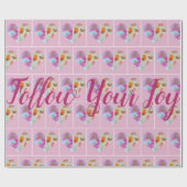 ピンクのチューリップの花束 水彩 フラワーのラッピングペーパー ラッピングペーパー (フラット)