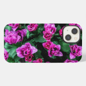 ピンクのチューリップの花 iPhoneケース (裏面横)