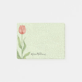 ピンクのチューリップは一流4x3を加えます ポストイット