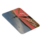 ピンクのチューリップを春した風車 マグネット (右側)