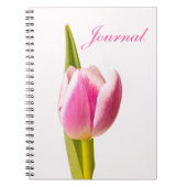 ピンクのチューリップジャーナルノートブック ノートブック (正面)