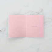 ピンクのチューリップハートがアート感謝していユー カード (内部)