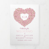 ピンクのチューリップハートフローラ物語の結婚献身 三つ折りプログラム (カバー)