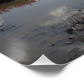 ピンクのチューリップフィールド反射風景ポスター ポスター (コーナー)