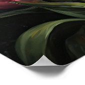 ピンクのチューリップフラワーアートプリントポスター ポスター (角)