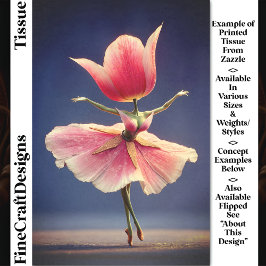 ピンクのチューリップフラワーフェアリーバレリーナDJ7RFデクページ 薄葉紙