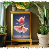 ピンクのチューリップフラワーフェアリーバレリーナDJ7RFデクページ 薄葉紙