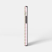 ピンクのチューリップ模様 iPhoneケース (左側面)
