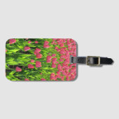 ピンクのチューリップ畑 ラゲッジタグ (正面横)