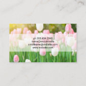 ピンクのチューリップ花 | 写真家 | アーティスト 名刺 (裏面)