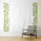 ピンクのチューリップ | ウェディングフォトバックドロップ タペストリー (インサイチュ(横))