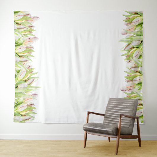 ピンクのチューリップ | ウェディング フォト 背景 タペストリー (インサイチュ(横))