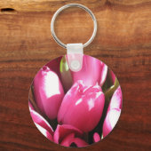 ピンクのチューリップ キーホルダー (正面)