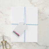 ピンクのチューリップ ギフトタグ (より糸付き)