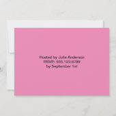 ピンクのチューリップ 招待状 (裏面)