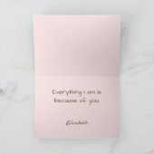 ピンクのチューリップ 母の日 シーズンカード (内部)