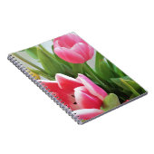 ピンクのチューリップ、花の春の花束、花 ノートブック (右側)