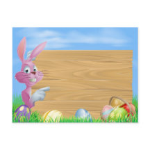 ピンクのチョコレートの卵はイースターバニーにサイン