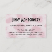 ピンクのチータのプリントのパーソナライズな名刺 名刺 (裏面)