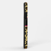 ピンクのチータのプリントのパーソナライズな電話箱 Case-Mate iPhoneケース (裏面/右)