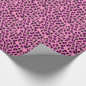 ピンクのチータのプリントの包装紙 ラッピングペーパー (角)
