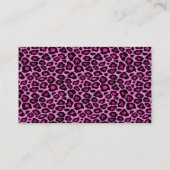 ピンクのチータまたはヒョウの名刺(#BUS 015) 名刺 (裏面)