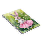 ピンクのツツの水色のバニー ノートブック (右側)