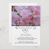 ピンクのツツジのブライダルシャワー招待状 招待状 (正面/裏面)