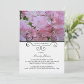 ピンクのツツジのブライダルシャワー招待状 招待状 (スタンド正面)