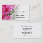 ピンクのツツジの名刺 名刺 (正面/裏面)