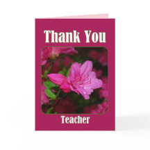 ピンクのツツジの感謝カード