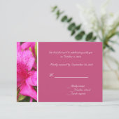 ピンクのツツジの花がウェディングに返事をした 招待状 (スタンド正面)