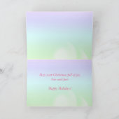 ピンクのツツジの花のクリスマス シーズンカード (内部)